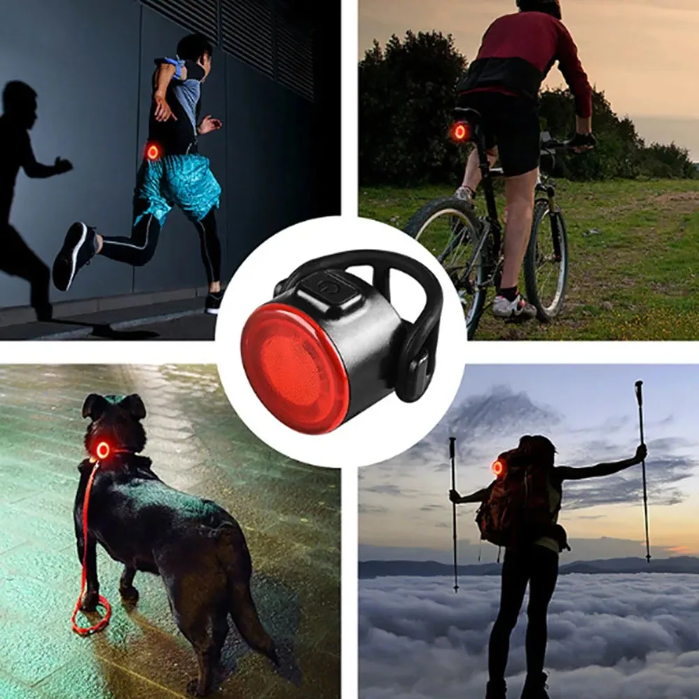 USB Rechargeable Waterproof LED Bike Lights Set, Super Bright Front Headlight & Rear Tail Warning Lamp, Night Cycling Light image 6