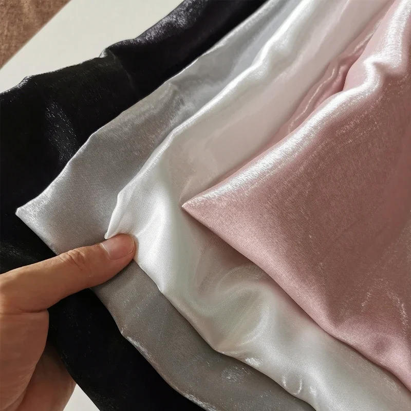 

Блестящая атласная стеклянная шелковая ткань Cheongsam, полный костюм, осенне-зимняя ткань, одежда, шитье, сделай сам, полиэстер, материал