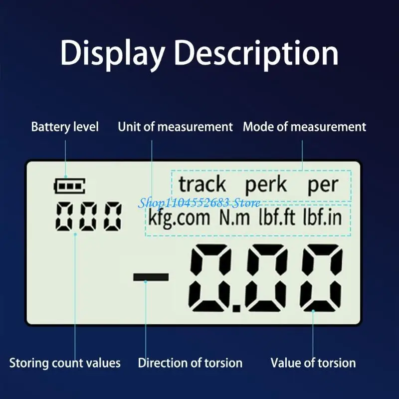 Y6GD Digital Torque Meter Wrench 1 4 3/8