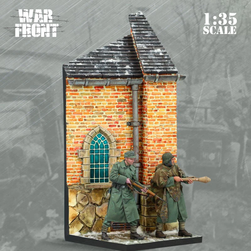 1/35 Resin Model Figure Kits GK , Two People，Including Scene，Military Theme，Unassembled And Unpainted,341J