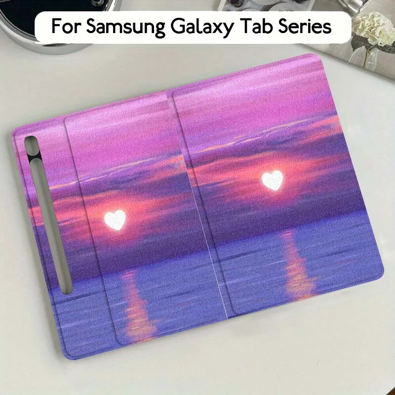 

Чехол для планшета Sunset Moon Art, популярный подарок для Samsung Galaxy Tab S10, S9, S8, S7 FE Lite, мягкий, гибкий, с поддержкой