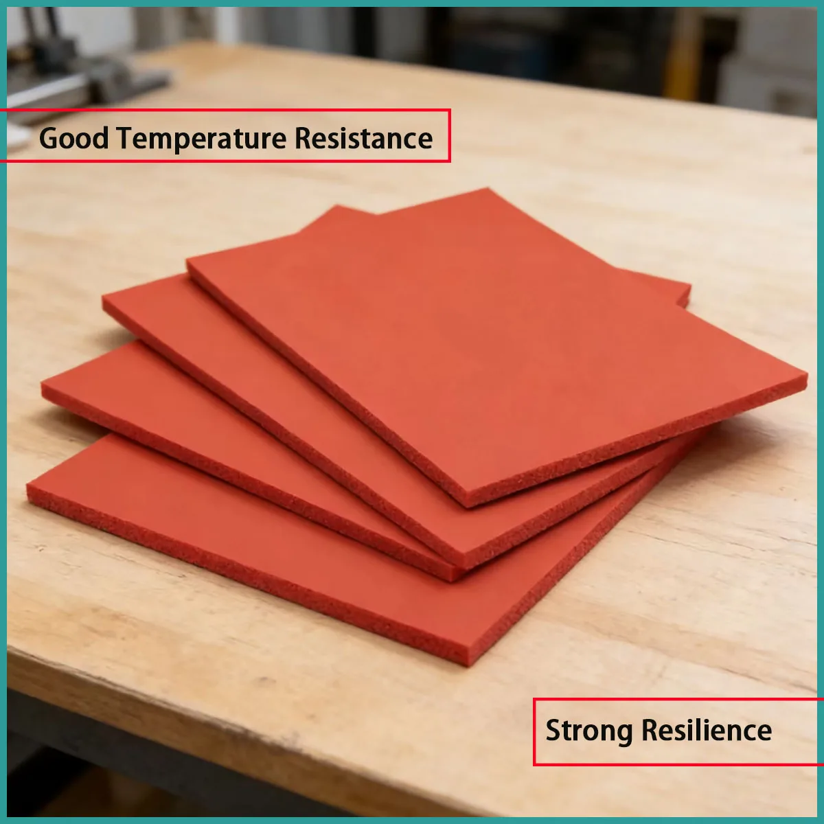 1-20mm Thick Red Silicone Foam Pad Is Used for Sealing, Shock Absorption, Heat Preservation, Insulation, Etc