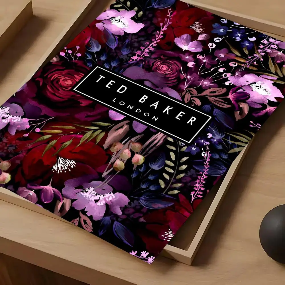 TedS Fashion Flower Design-Ba-kers Poster For Self-adhesive Art Waterproof Paper Sticker Coffee House Bar Room Wall Decor