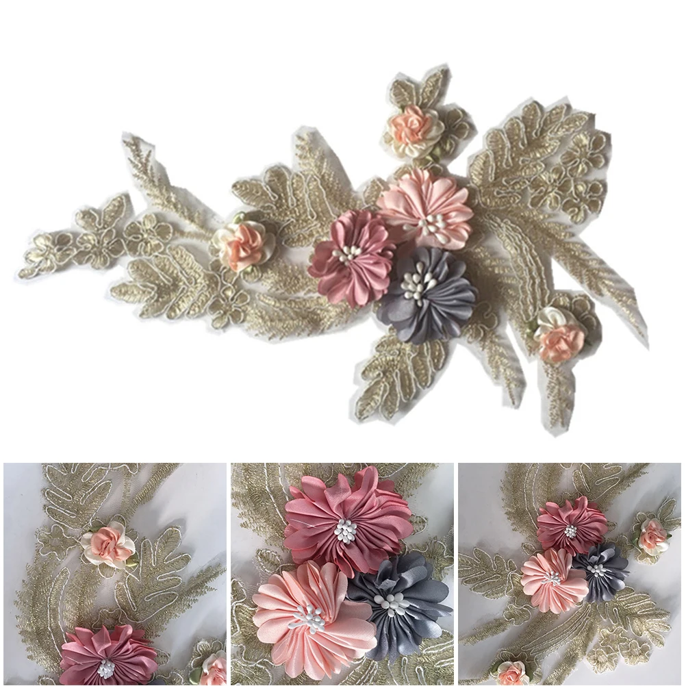 

Sew On Patches Clothing Embroidered Appliques Flowers Jean Embellishments Premium Material Durable Creative Design Art Craft