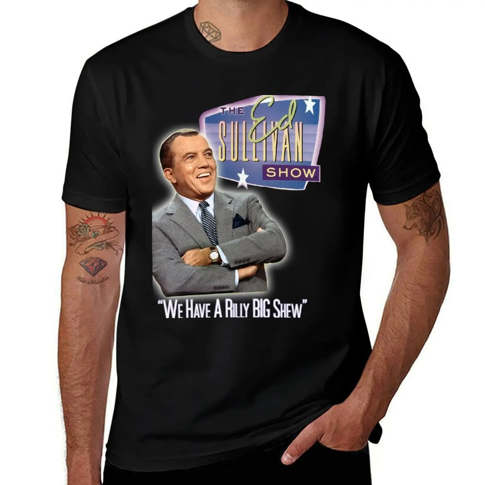 

A Really Big Shew! Ed Sullivan 60s - 70s Vintage tribute T-Shirt Casual Loose Daily Wear T-Shirt