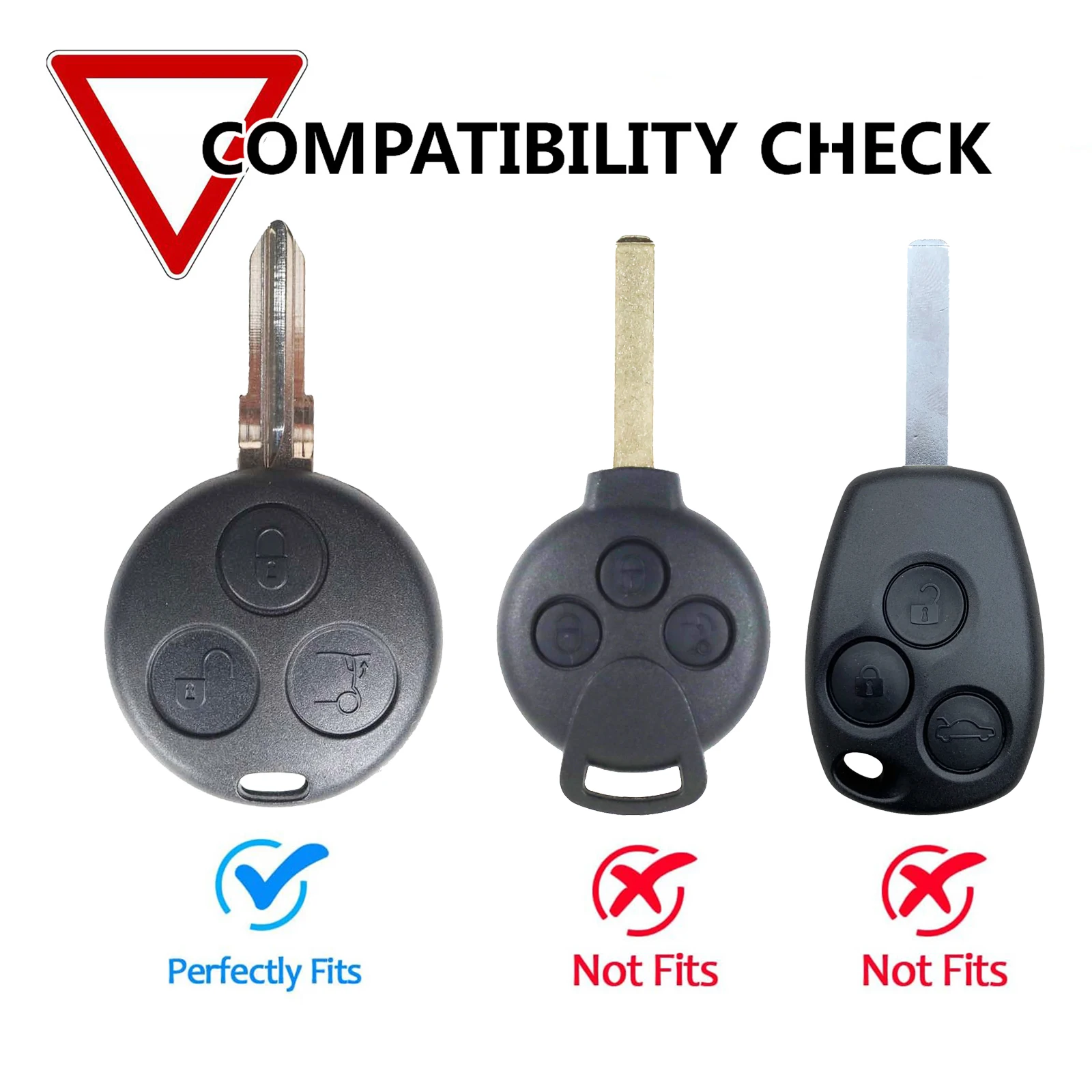 For Benz Smart Roadster Fortwo Cross blade 6 City Coupe Cabrio K Forfour Silicone Remote Key Fob Ring Case Cover Holder 3 Button