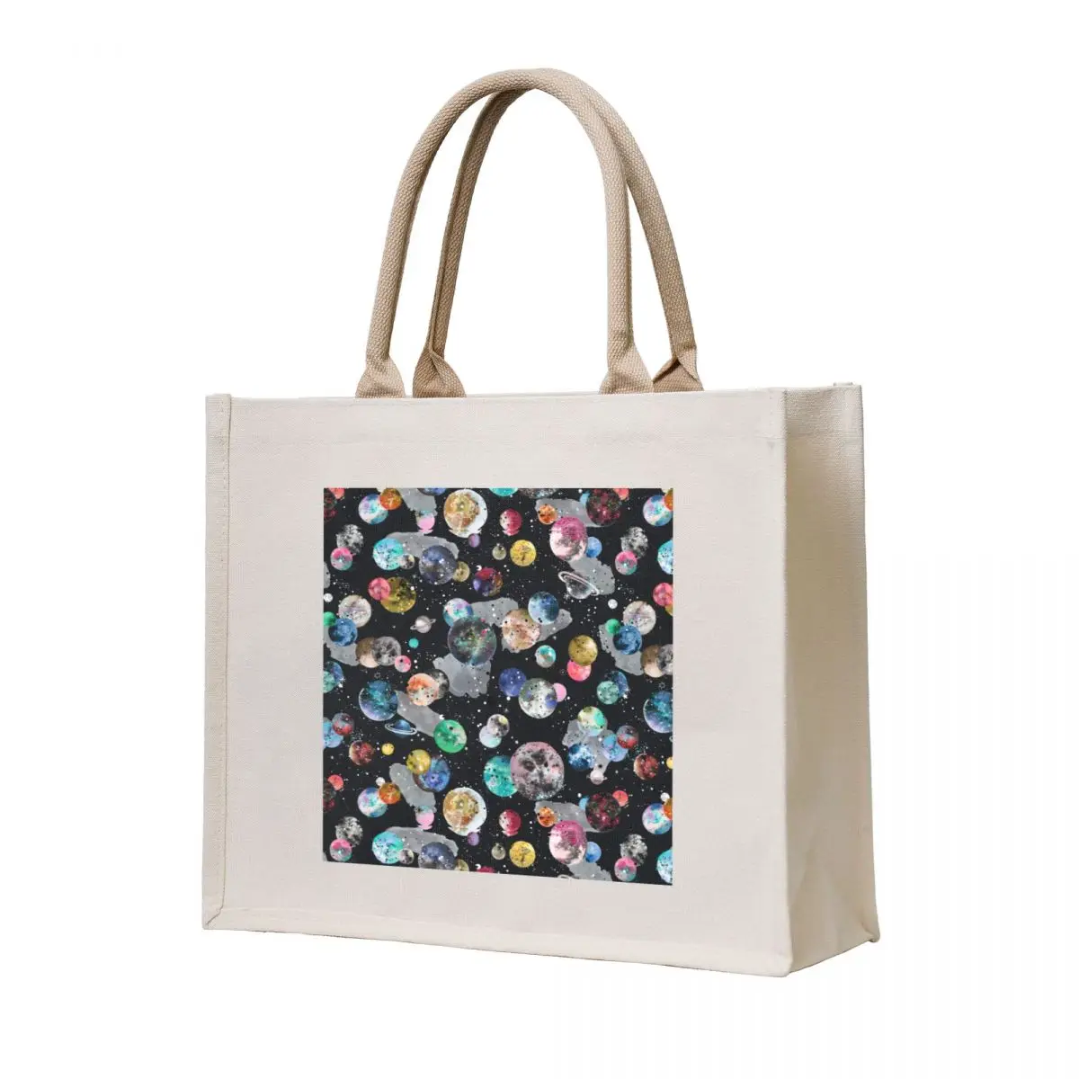 

Planets Space Constellations Black Tote Bag Cloth bags bags woman 2025 tote bag woman
