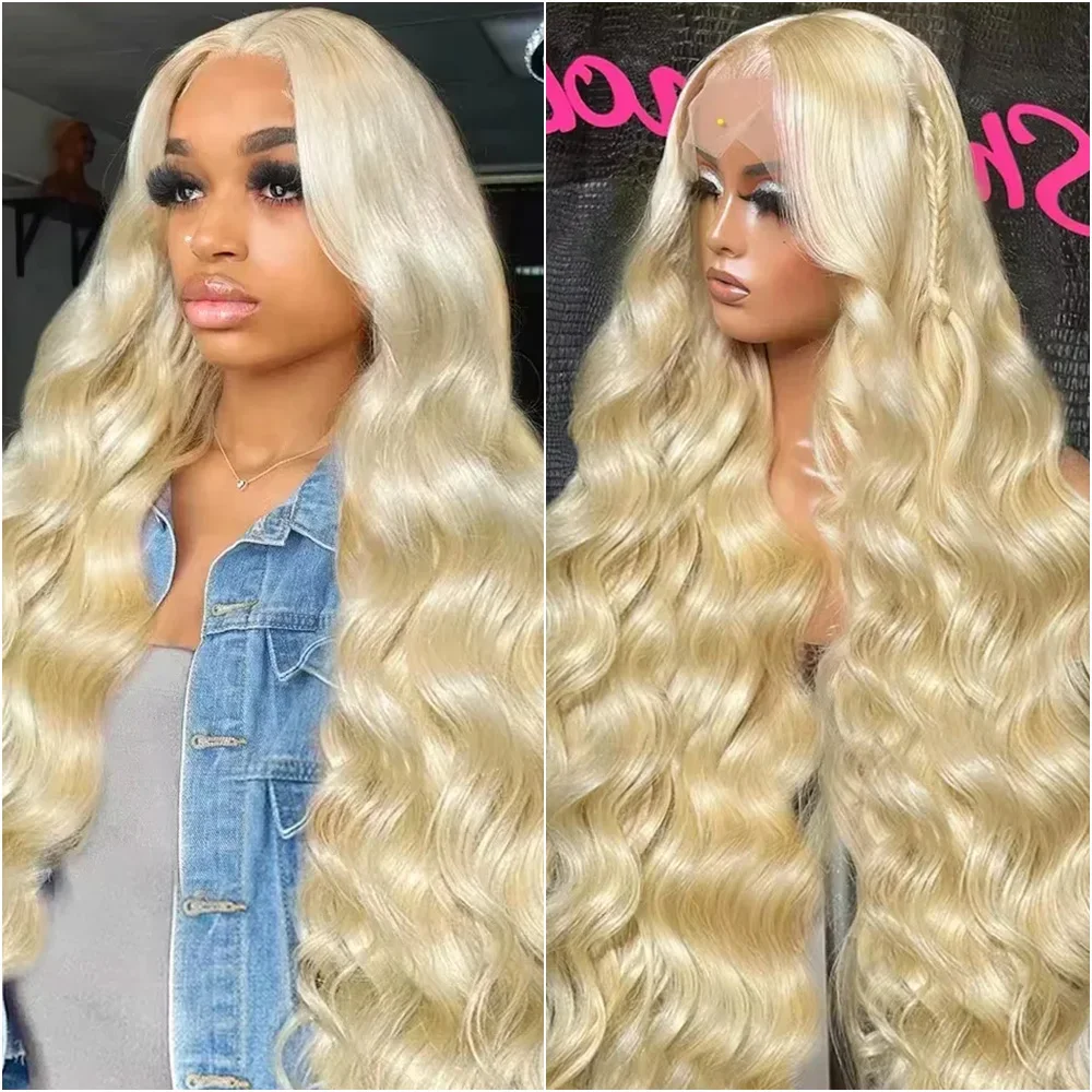 200% Density 613 Body Wave Lace Front Wig Brazilian Honey Blonde 13x4 13x6 HD Transparent Lace Frontal Human Hair Wigs For Women