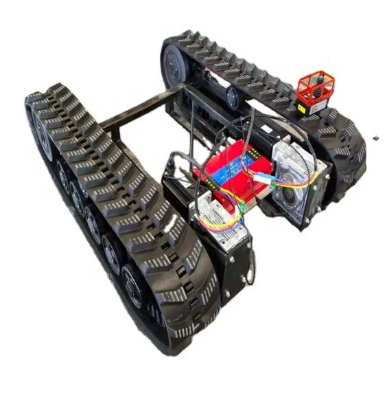 Rubber track chassis for all terrain robot agricultural machinery