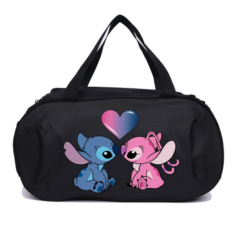 New Stitch Disney Luggage Travel Bag Outdoor Camping High Capacity Backpack Kawaii Cartoon Duffle Bags Oxford Cloth Gym Bags