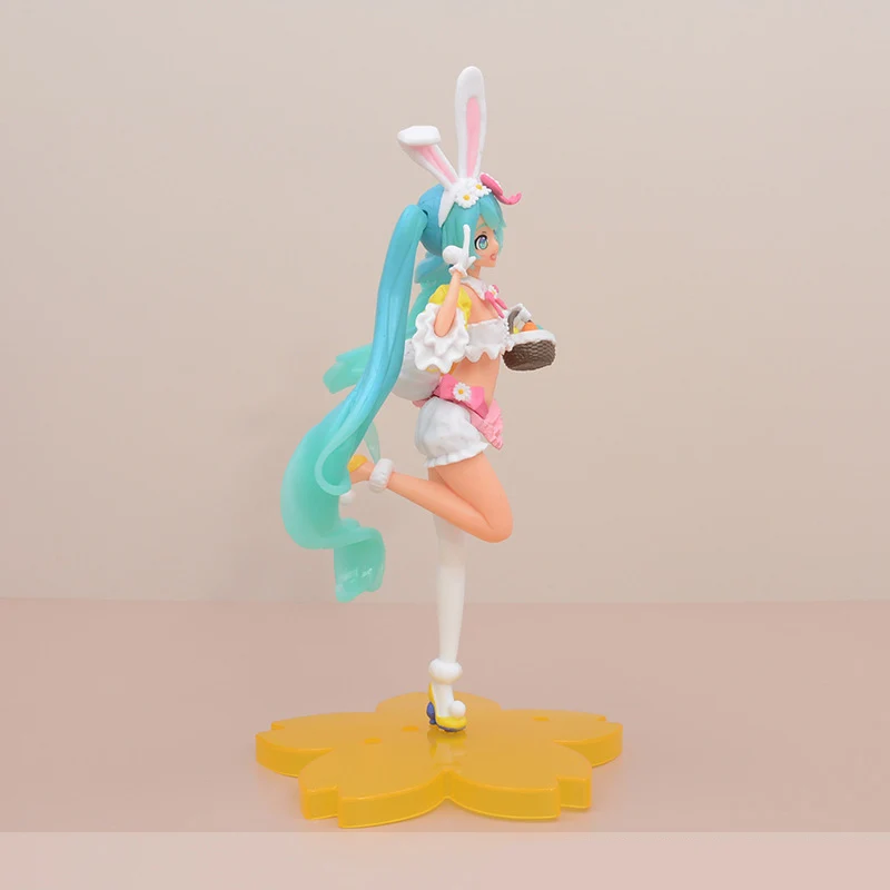 18cm Anime Hatsune Miku 2. Saison Frühling ver Kaninchen Ohr verkleiden Modell Spielzeug Geschenk Sammlung Aciton Figur PVC