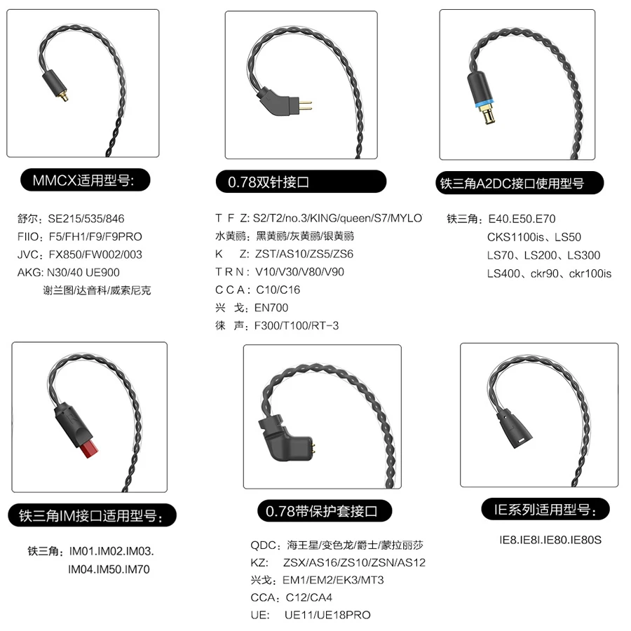 LDAC QCC5125 APT-X Adaptive HiFi Cable 0.78 pin/MMCX UE/QDC A2DC/IE80 IE40 500mAh Wireless Bluetooth 5.1 Battery Audio Cable