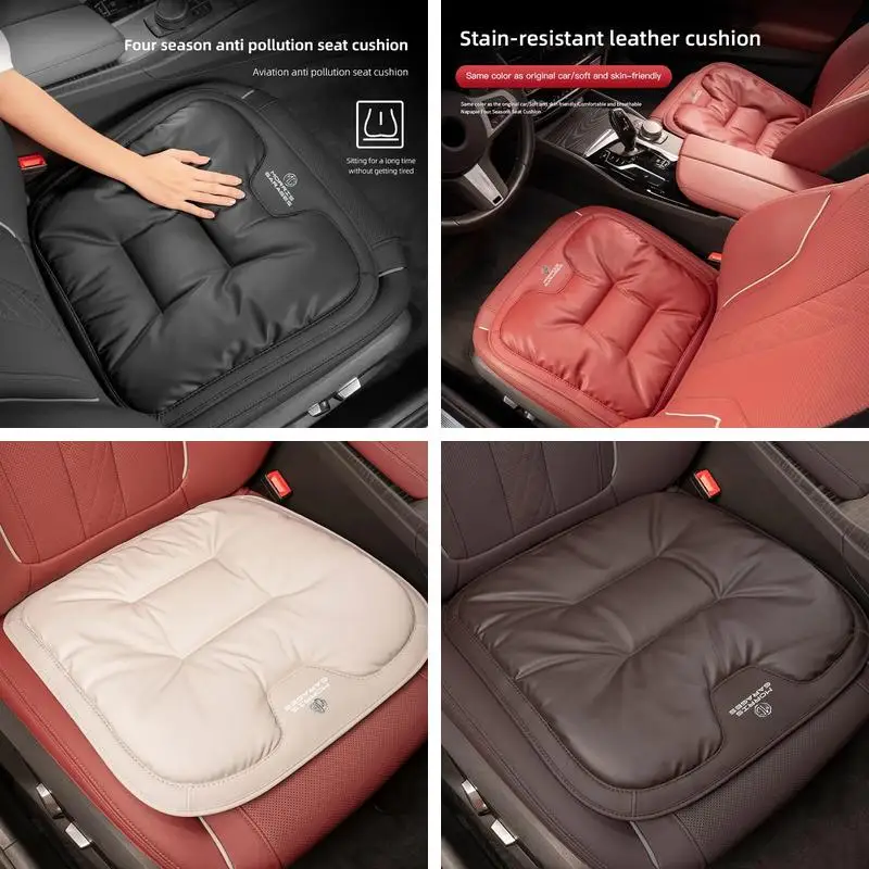 Soft PU Leather Car Seat Cushion Pad Non-Slip Interior Mat Cover for MG HS MG4 EV ZS ES5 ONE MG5 Scorpio MG6 MG7 Cyberster