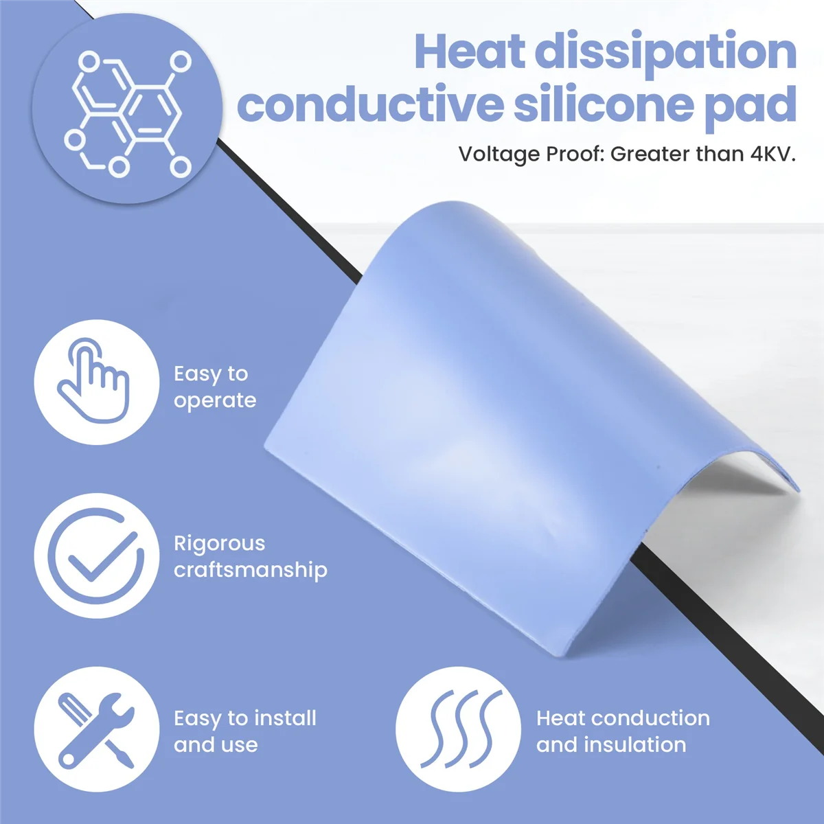 New GPU CPU Heatsink Cooling Conductive Silicone Pad 100mm*100mm*1mm Thermal Pad high quality