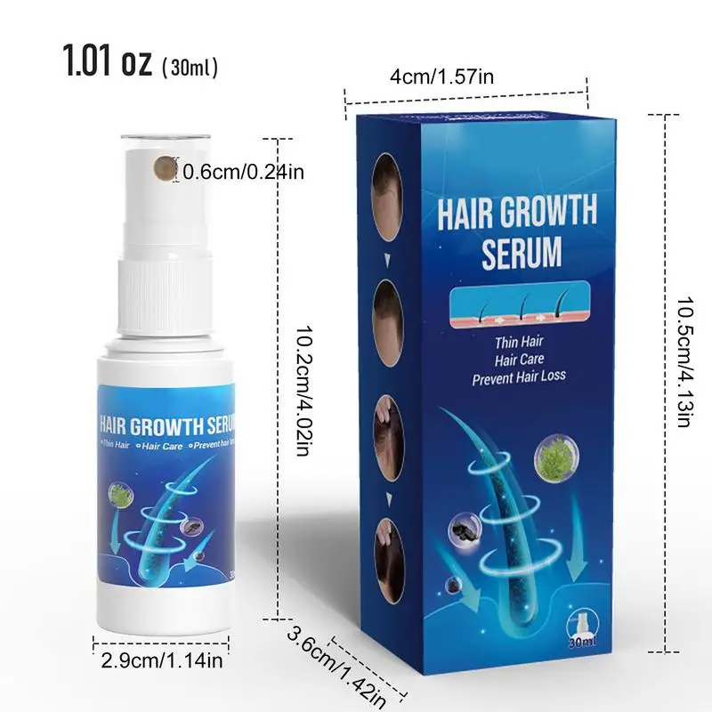 Spray para el crecimiento del cabello, líquido reparador nutritivo para la caída del cabello, producto Natural para el crecimiento del cabello, 30ml