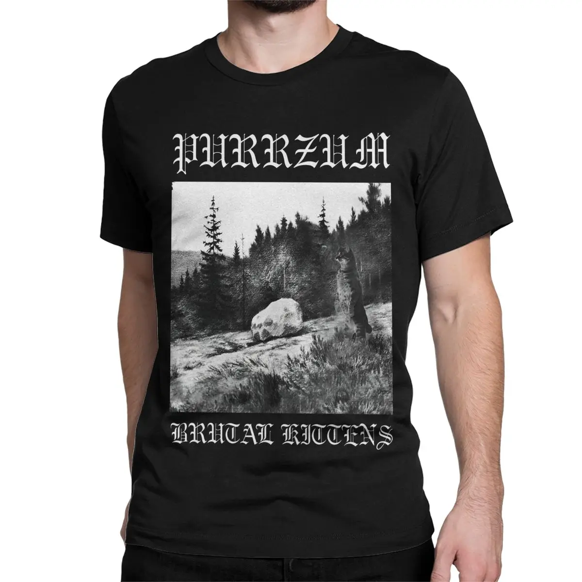 Black Metal Rock Music T-Shirt for Men Women Burzum Novelty 100% Cotton Tee Shirt O Neck Short Sleeve T Shirt Gift Clothing