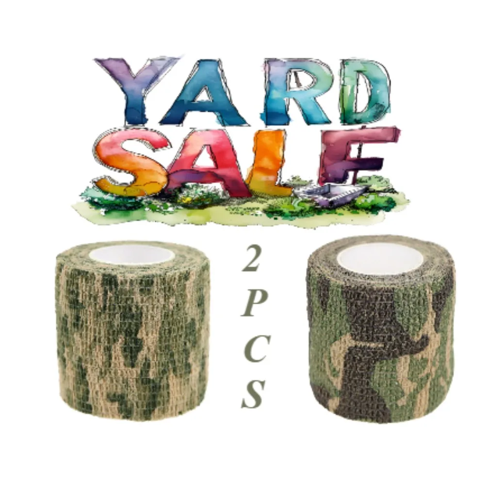 

2pcs Camouflage Invisible Bandages Hunting Rifle Fabric Tape Biomimetic Scar Compression Reusable Wrist Guard Sports Elasticity