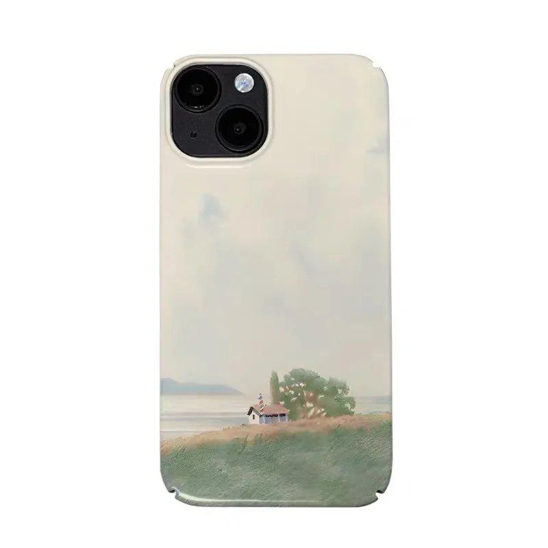 

The Artistic Conception of The Yellow Hut Shockproof Case for IPhone 16E 15 14 13 Pro Max Back Phone Cover for 12 11 XR Cover