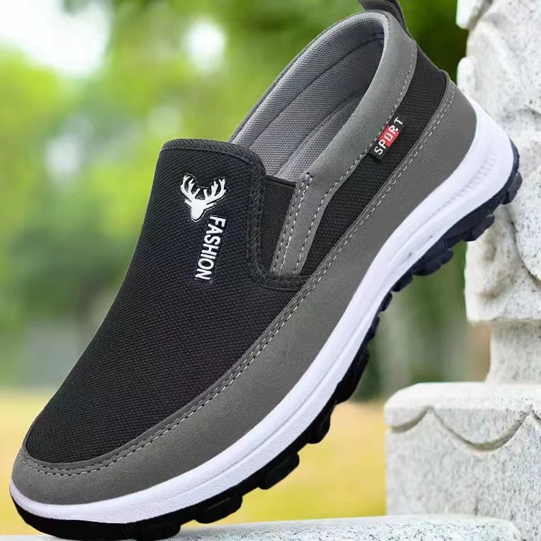Spring 2026 Men's Casual Canvas Shoes Low Help Soft Bottom Breathable Comfortable Middle-Aged And Elderly Footwear
