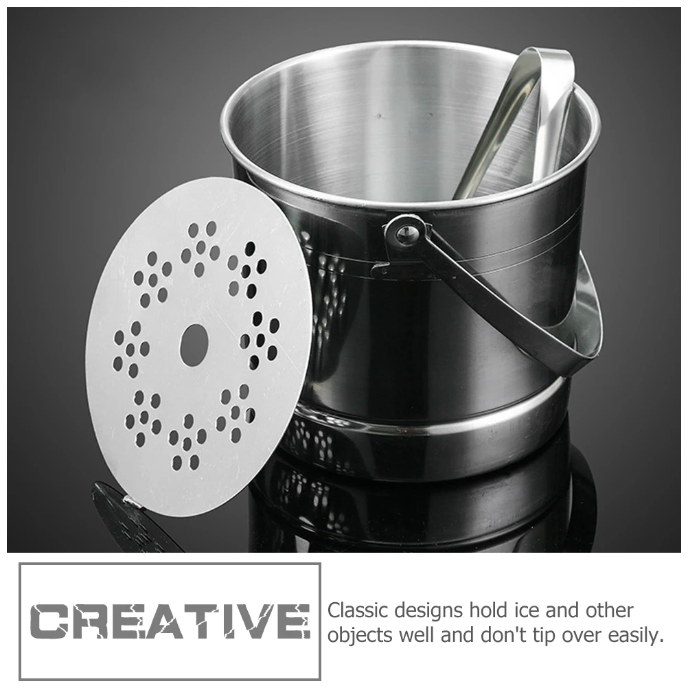 

Stainless Steel Ice Bucket Portable Tub for Bottle Cooler 110 Oz Capacity Bar KTV Beer Storage Rust Proof