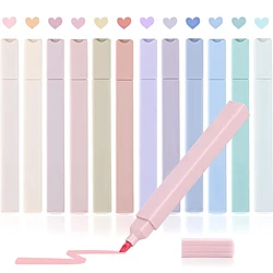 Kit 6/12pcs Morandi Color Highlighter Pen Set for Taking Notes