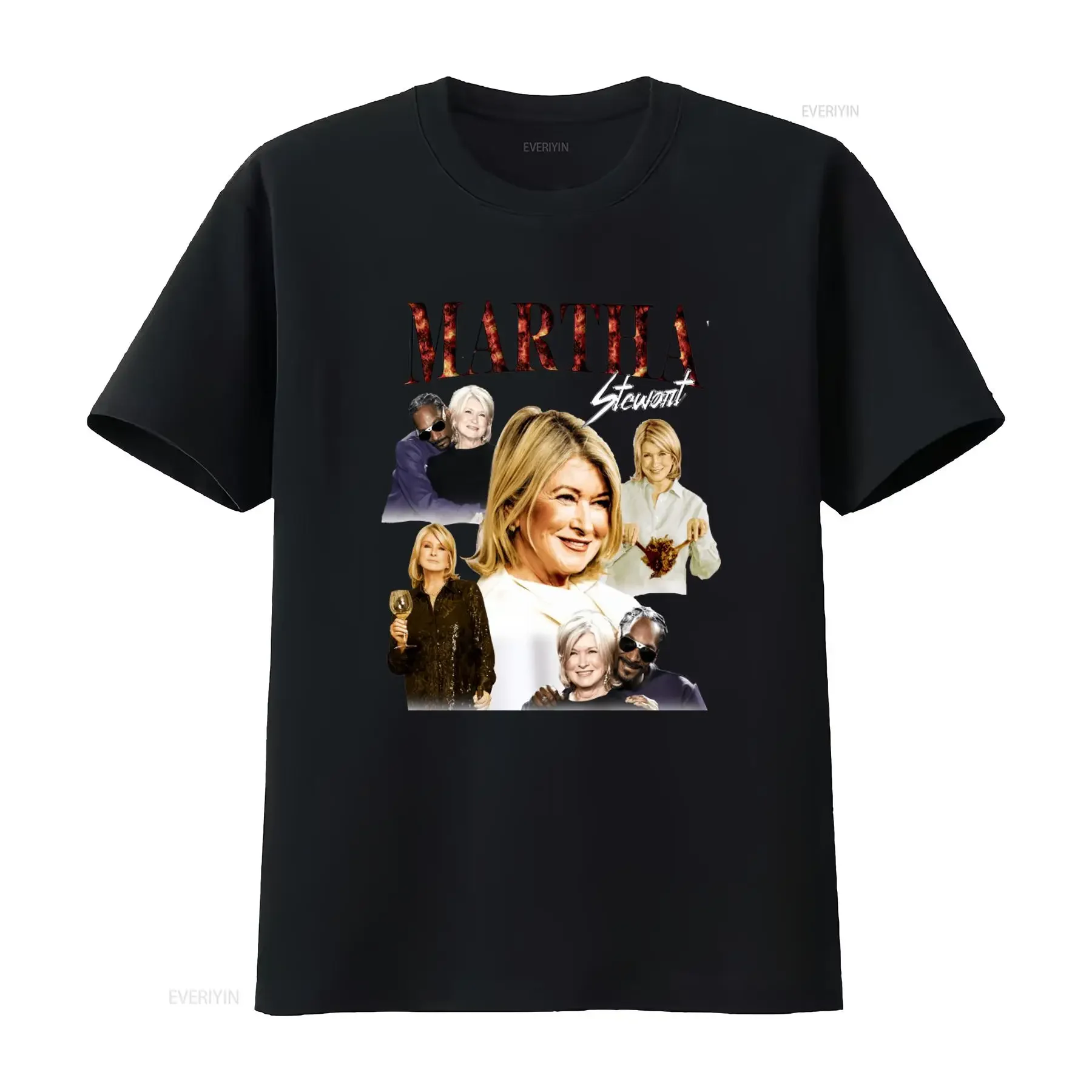 Camiseta Vintage Retrô Estilo Anos 90 Martha Stewart com Imagens Icônicas para Amantes da Moda, Lavagem Vintage, Macia e Casual