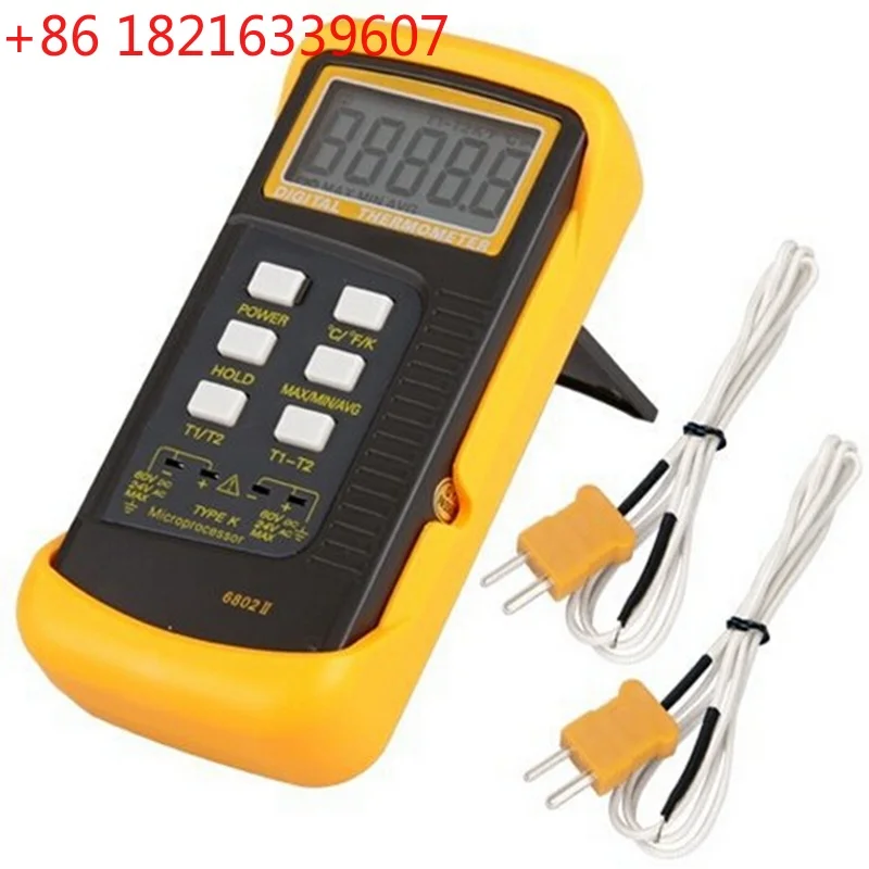 YAO K-Type Digital Thermocouple Thermometer 1300C Professional Dual Channel Probe Industrial Temperature Meter C/F/K Swift Data