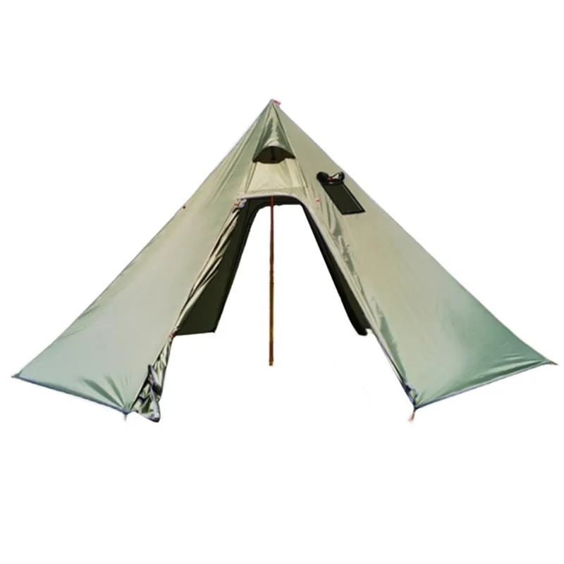 Winter Lightweight Four-season Pyramid Stove Camping Tent Waterproof Outdoor Equipment Chimney Pipe Stove Jack Polyester