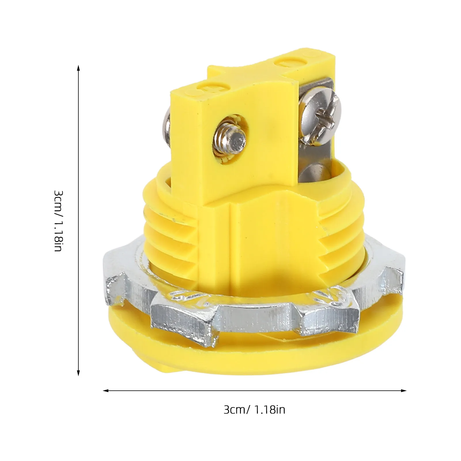 K-Type Thermocouple Connector, Panel Mount Female Socket Adapter, 220°C Rated, Yellow Miniature Replacement