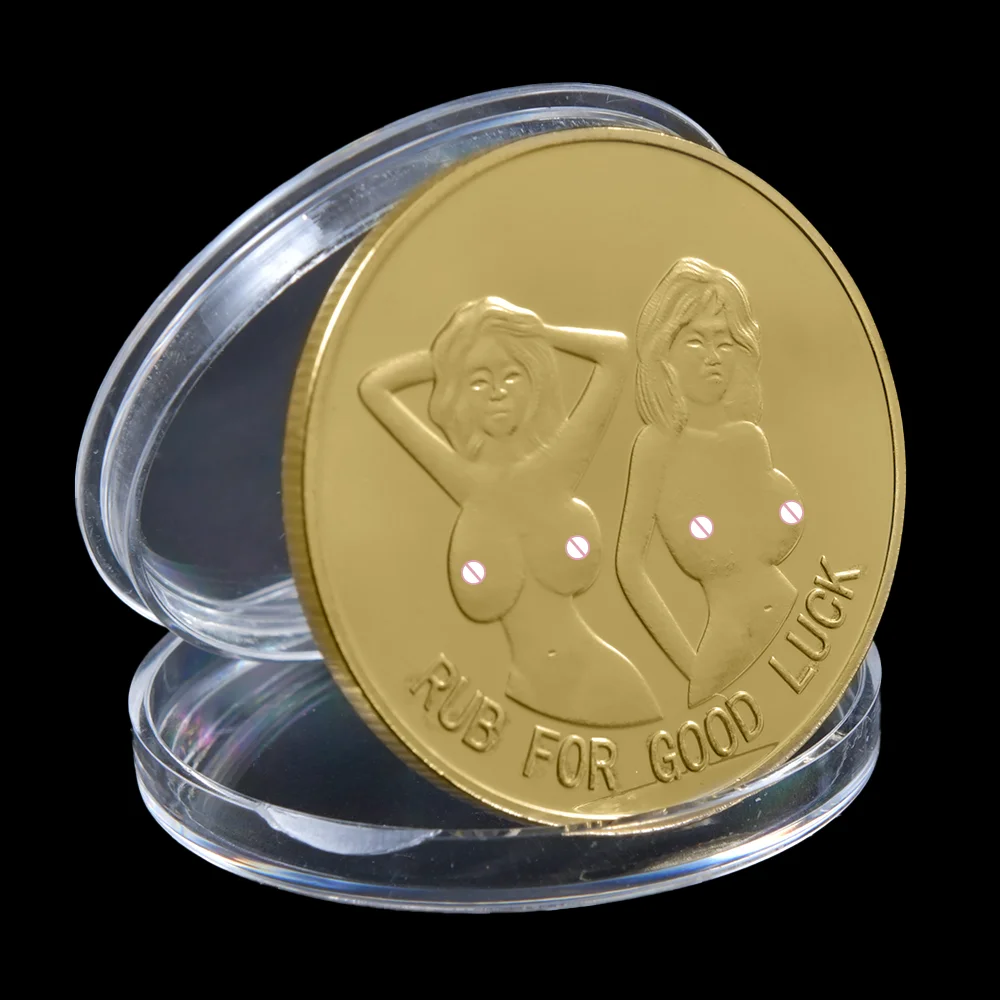 Russian Sexy Coin Medallion Hydraulic Gold Plated Silver Plated Metal Commemorative Coin Family Collection Commemorative