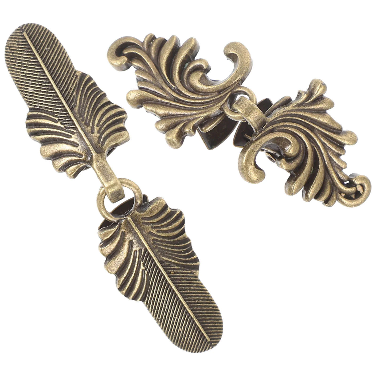 2 pcs וינטג הסוודר כפתורים בסגנון פרחוני סט סיכת סיכת צעיף נשים קרדיגן מעיל