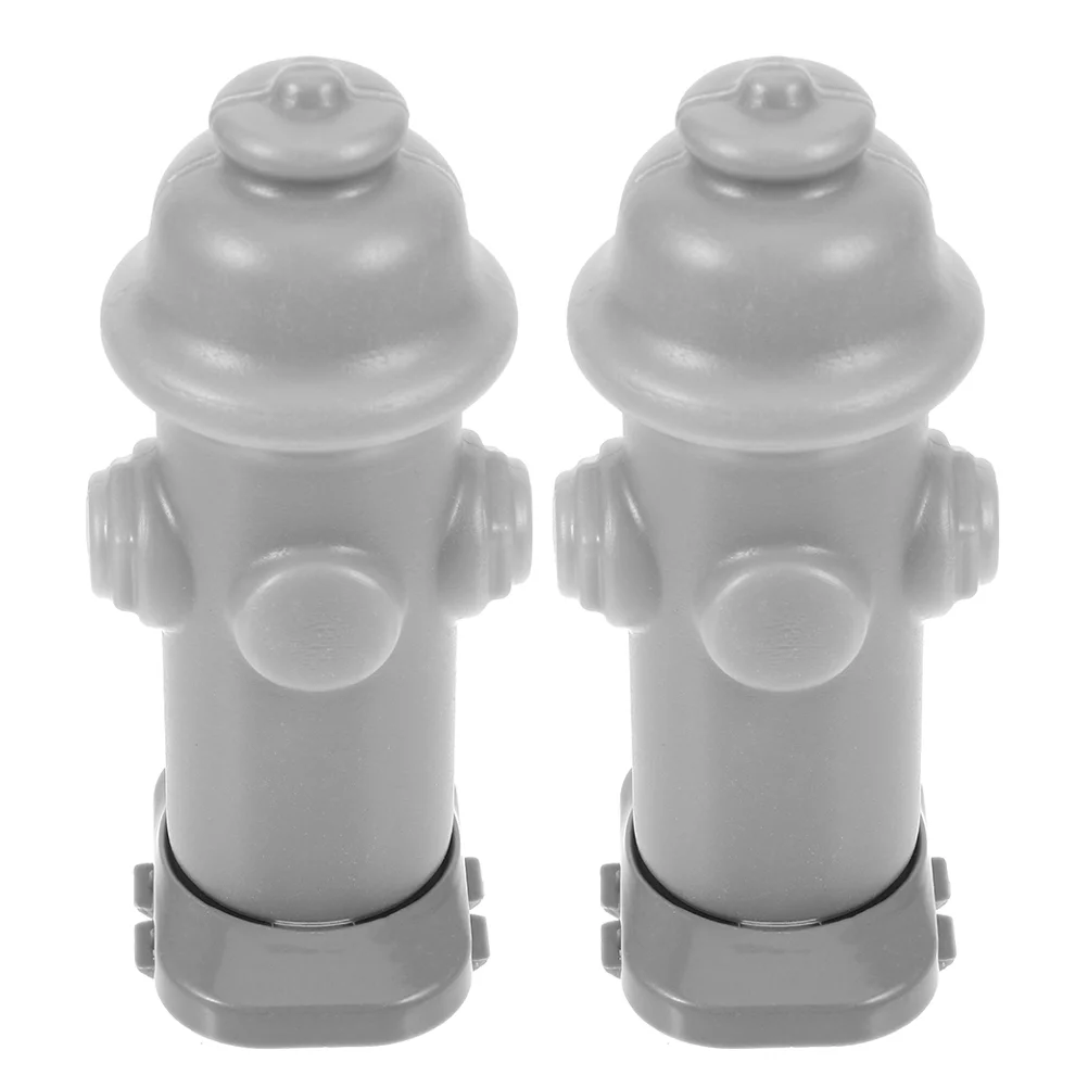 2 Pcs Thicken Fire Hydrant Ornaments Toy Dog Plastic Tiny Statue Toilet Tray Urine Guide Column