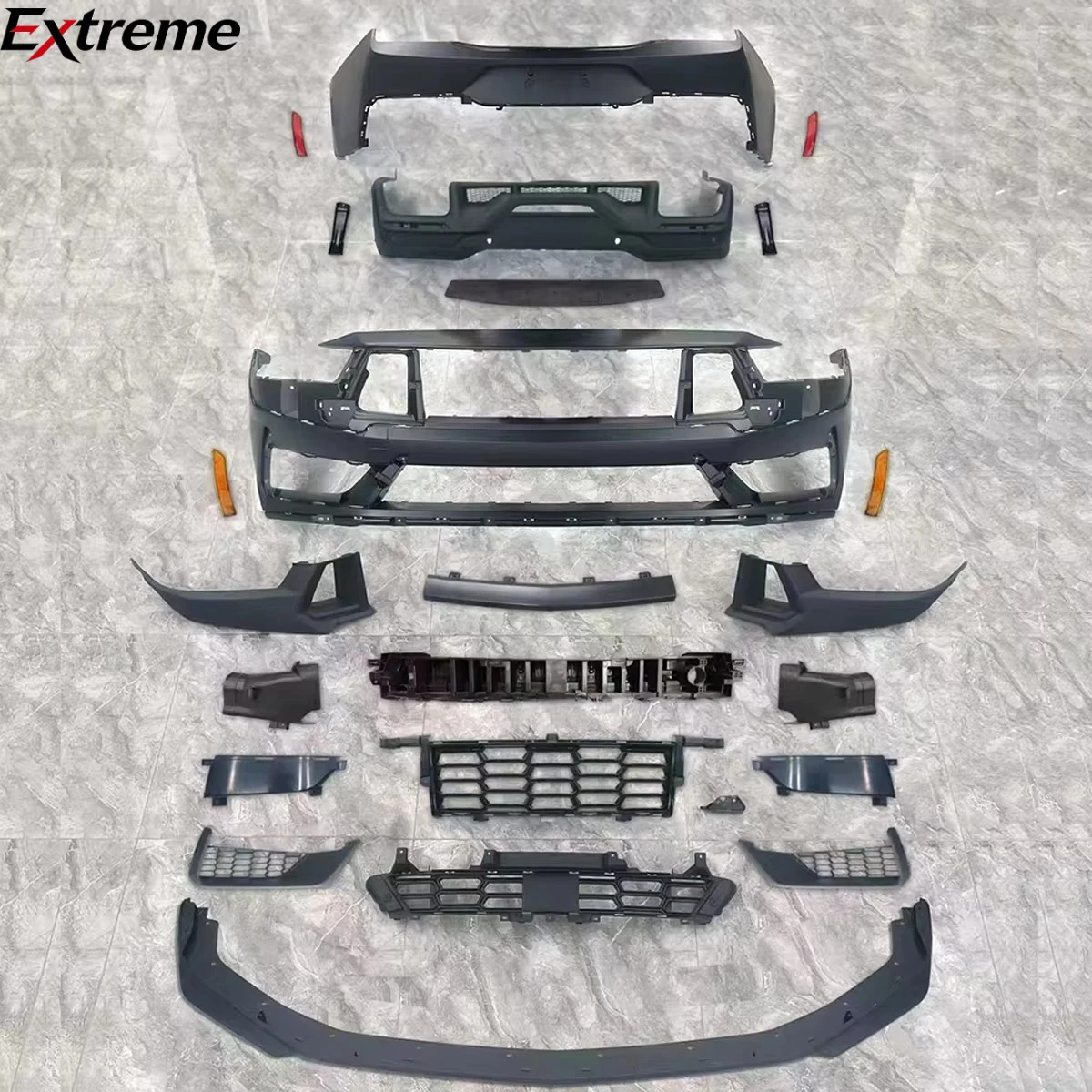 New Type Car Bumpers Body Kit for Ford Mustang 2024-2025 Facelift to Dark Horse Style.