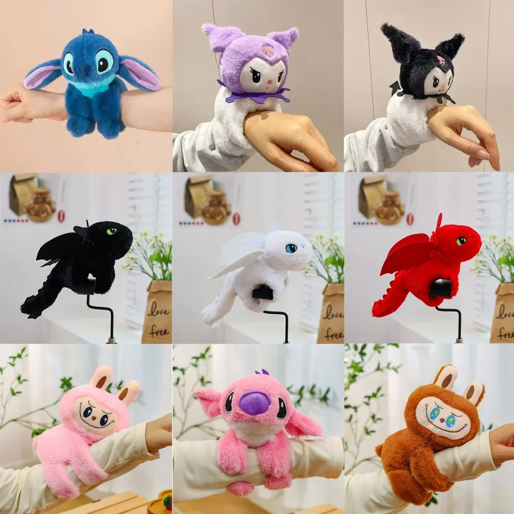 سانريو كورومي التنين أفخم المفاجئة سوار لعبة ليلو غرزة الكرتون معصمه دمية لينة أفخم دراجة اكسسوارات هدايا الاطفال