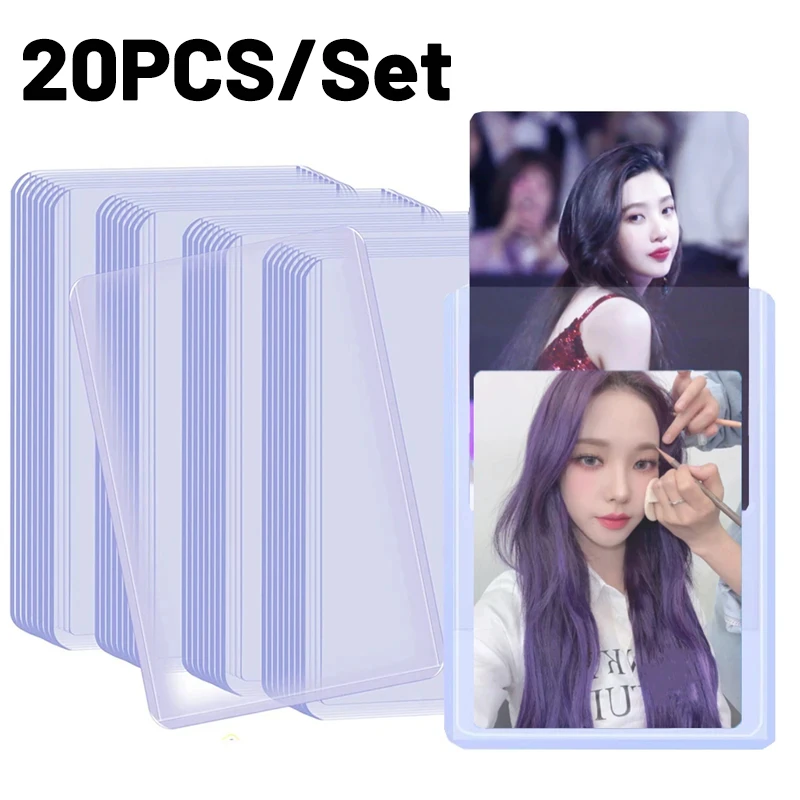 Toploader Photocard Mangas com Película Protetora, Anti-Scratch, PVC Gaming Trading Card, Plastic Collect Holder, 10x7.5cm, 1Pc, 20 Pcs