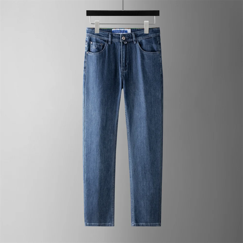 

BLSK CPRT Jeans Thin Cotton Men 2026 Spring Summer new quality business embroidery elasticity straight Big size 31-38 Pants