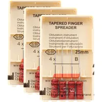 3 Paquetes de 21/25/31mm ABCD Limas Dentales Cónicas de Dedo para Conductos Radiculares, de Acero Inoxidable, para Uso Manual, Herramientas y Suministros de Endodoncia