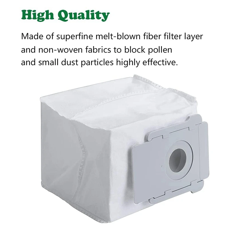 10 confezioni di sacchetti per aspirapolvere per IRobot Roomba I7 I7 e 1 set di spazzole a rullo, spazzole laterali, filtri