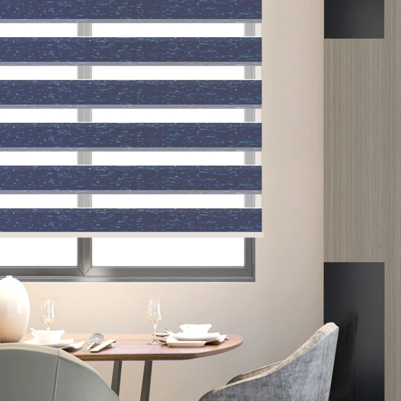 

Runchen Zebra Blinds Blackout Roller Electric Motorized Automatic Cordless Window Zebra Blinds Shades Fabric Modern Style