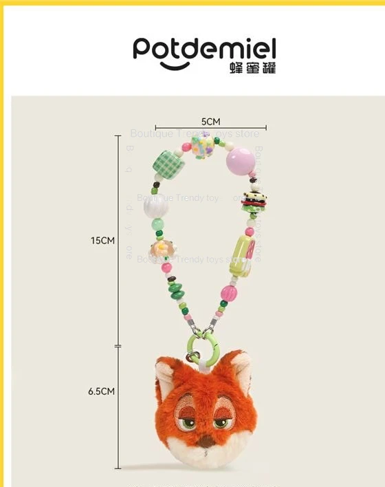 플러시 터치 만화 캐릭터 복원 520 크리스마스 선물 소녀 필수품 주디 닉 손목 스트랩 참 귀여운 액세서리