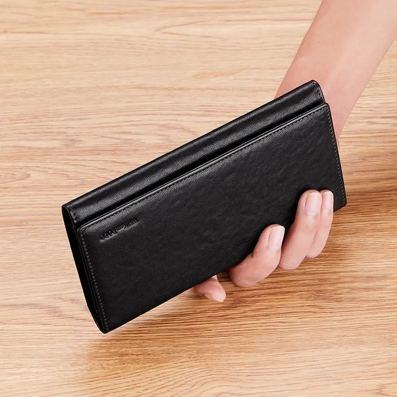 Wallet Men's long zipper Money clip Large capacity Clutch bag Fashion multi-card pocket coin Wallet Men's Father's Day birthday