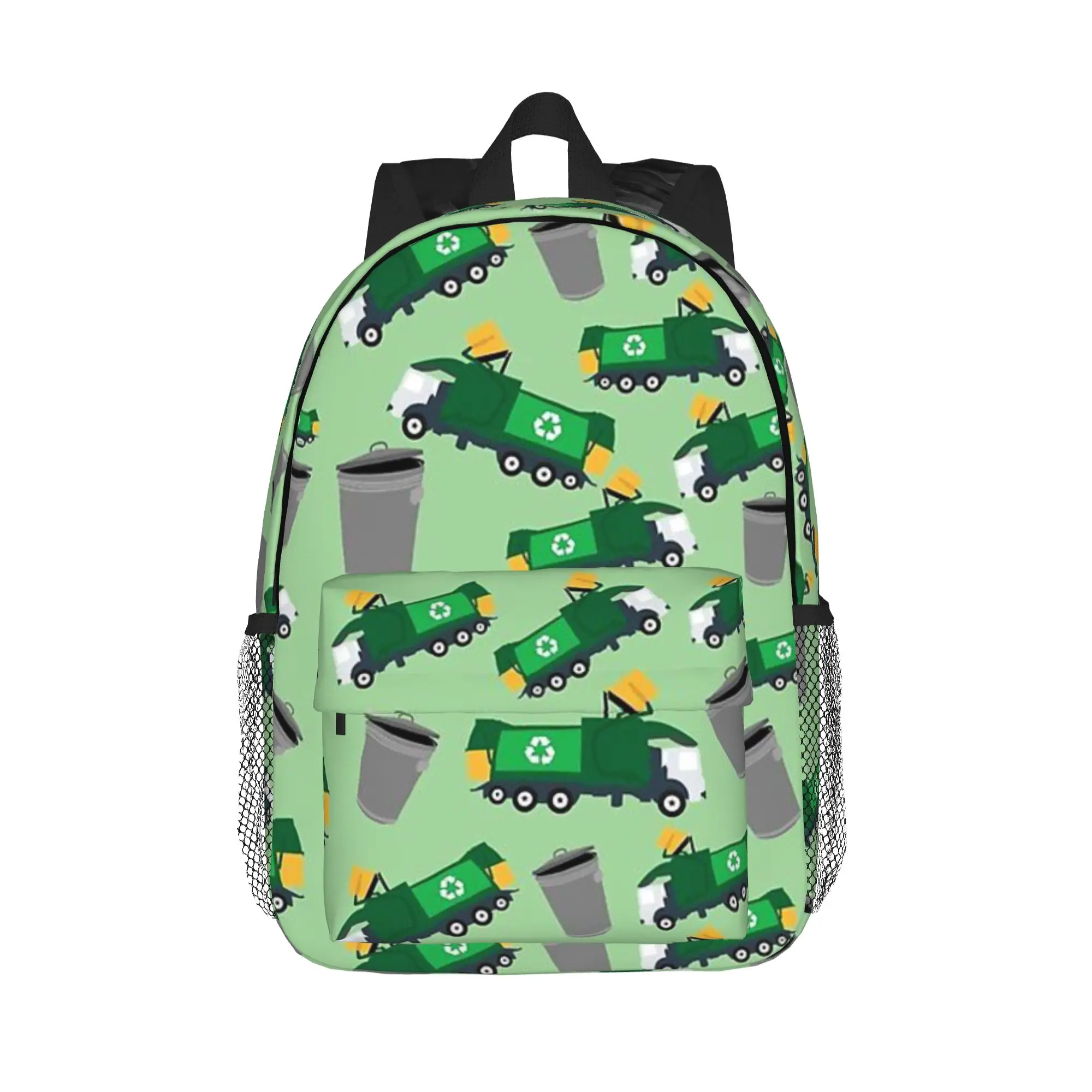 Recycling Garbage Truck Pattern Backpack Hot Sale Daypack Boys Girls BookBag Shoulder Bags for Men Women School Bag