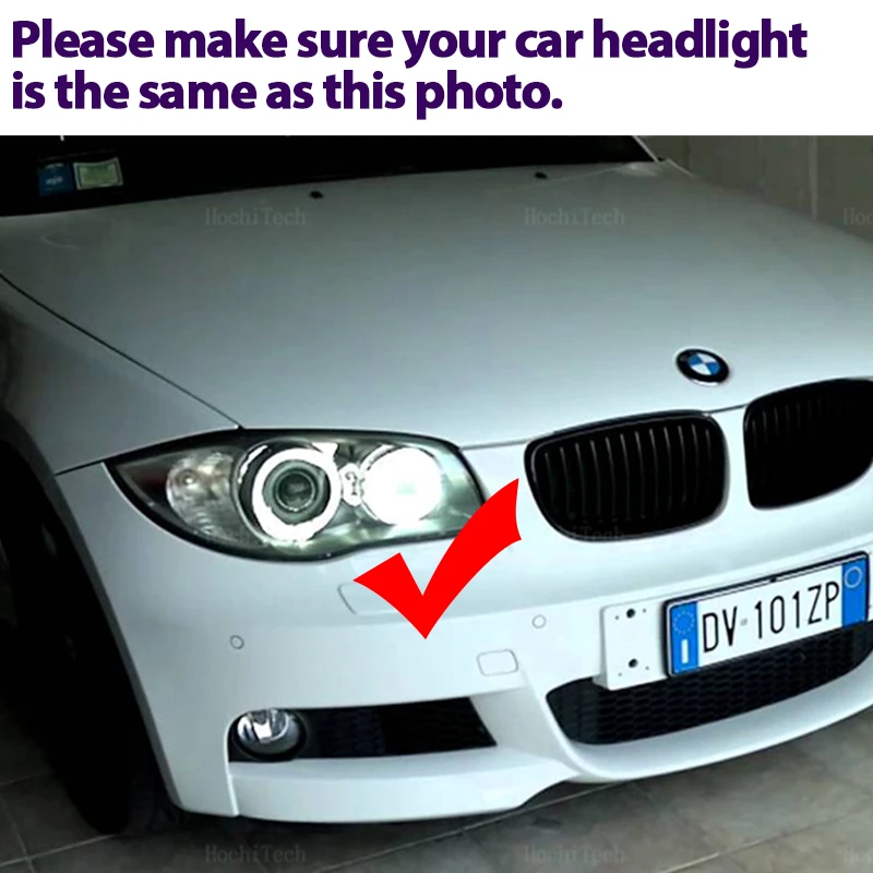 160W White LED Angel Eye  Ring Marker Side Light White LED Bulb Car Headlight for  BMW 1 Series E81 E82 E88 2007-2011