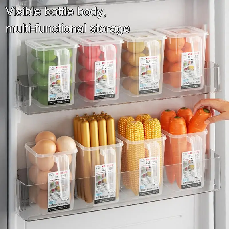 Refrigerator Storage Box Organizer Bins Fridge Side Door Food Sort Storage Box Fruit Vegetable Containers Kitchen Organizers Box