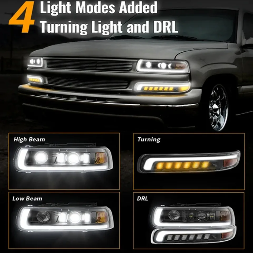 車のライトヘッドライトシボレーシルバラード1500/2500 1999-2002