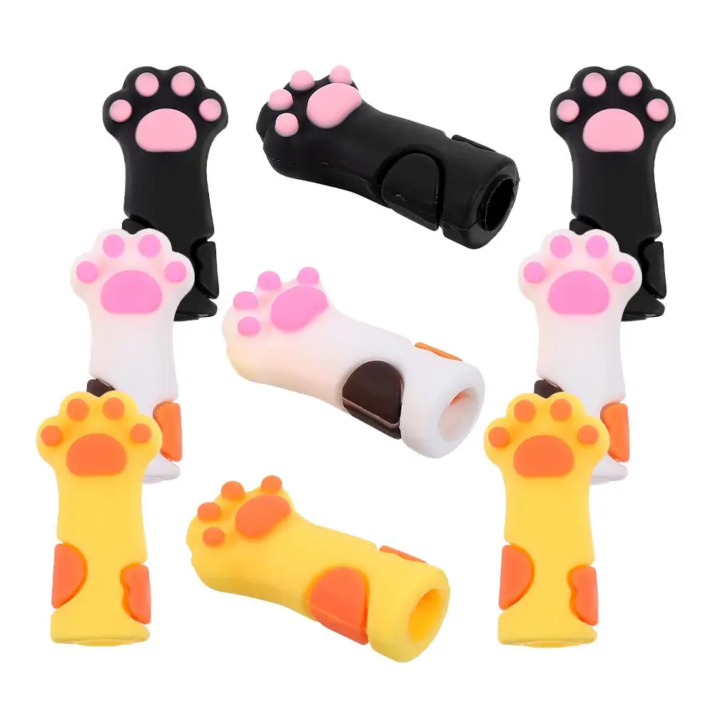 9 Pcs Cat Paw Pen Cap Silicone Pencil Cover Protective Toppers Set Caps Silica Gel Tip Protector Pupils Lead Pencils