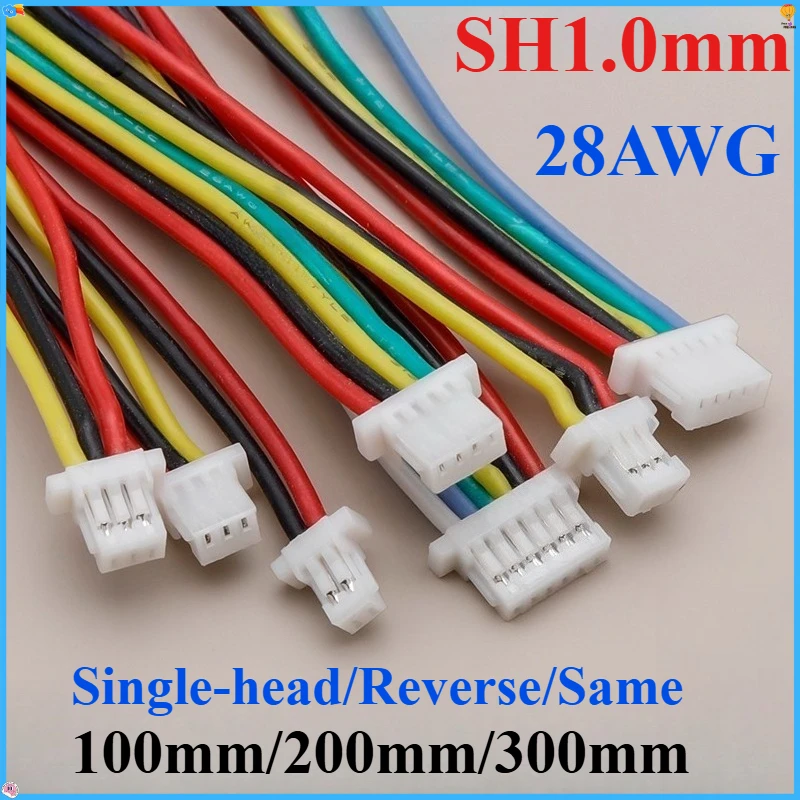 

10PCS/lot JST SH1.0mm Pitch Female Socket Terminal Plug Wire Connector SH 1mm 2 3 4 5 6 7 8 9 12Pin Electronic Wires Cable 28AWG