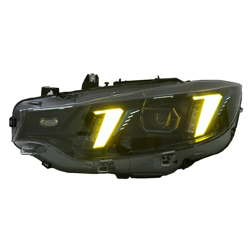 Auto Parts LED Headlight For BMW 4 Series F32 F36 F80 F82 Assembly Snake Eye Style Upgrade Shadow Front Lamp Tri-color DRL