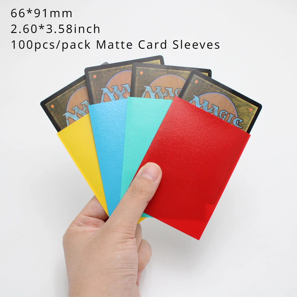 100PCS 66x91mm Matte Colorful Standard Size Card Sleeves TCG Trading Cards Protector Tarot Shield Board Games Magical Cover PKM - AliExpress 18 100PCS 66x91mm Matte Colorful Standard Size Card Sleeves TCG Trading Cards Protector Tarot Shield Board Games Magical Cover PKM - AliExpress 18