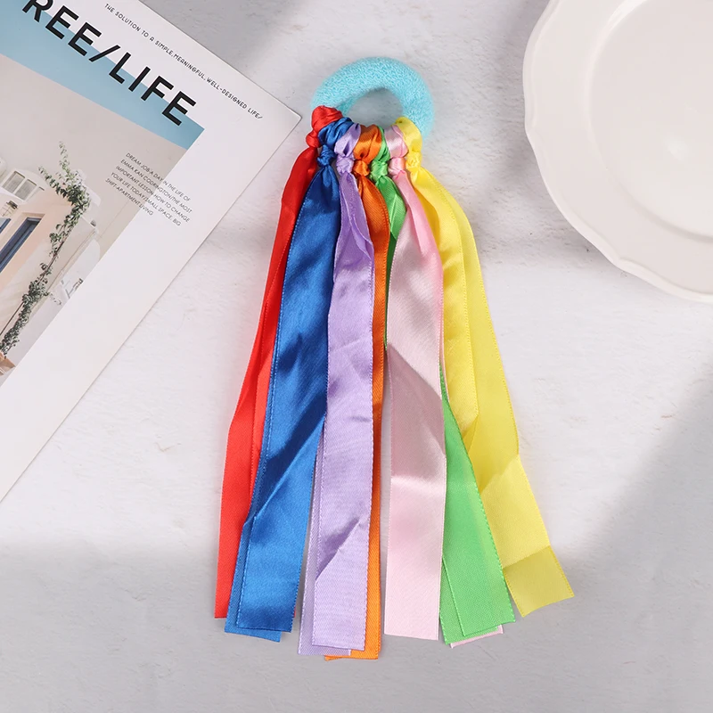 Children's Wrist Ribbon Team Sports Pompom Cheerleading Big Match Pom Club Dance Props Elastic Bracelet With Elastic Rope